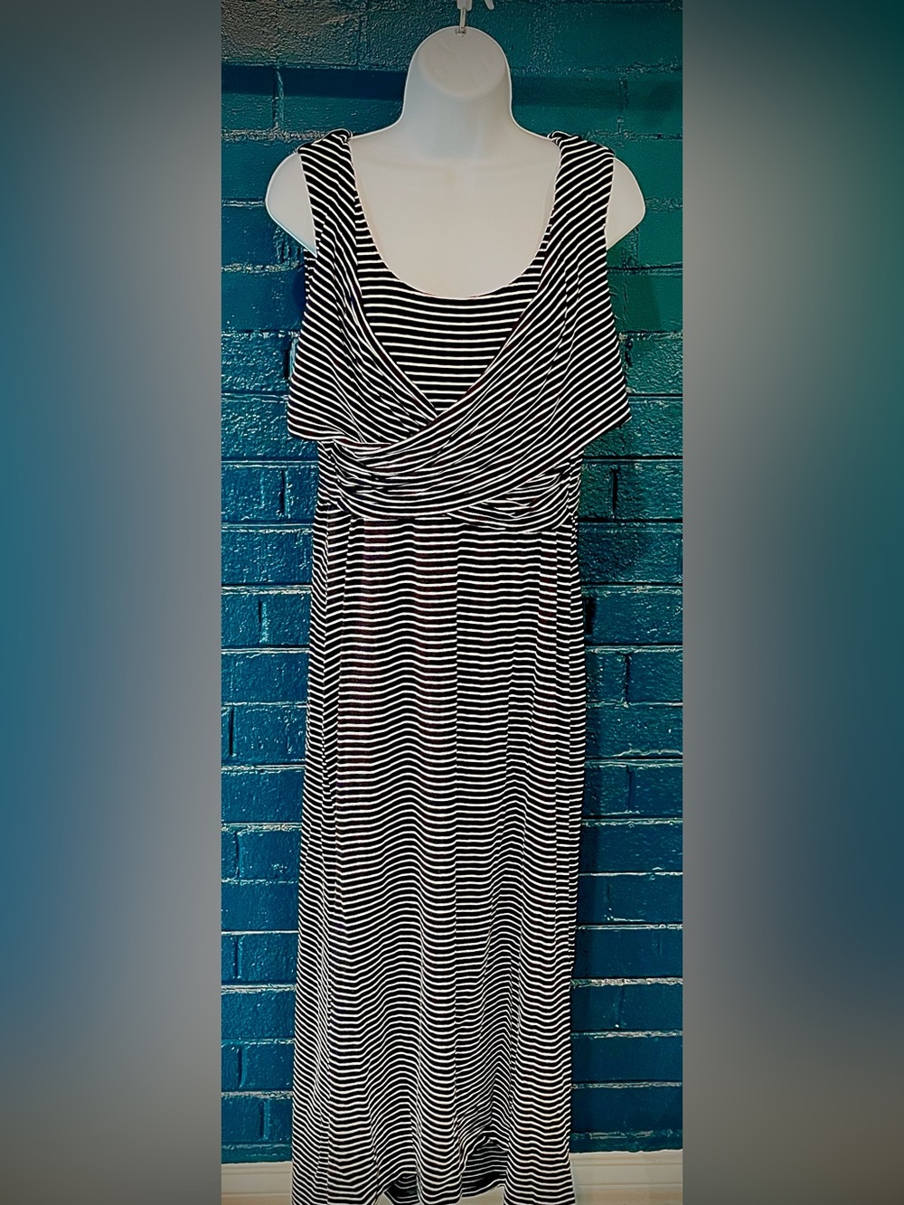 Black and White Striped Dress